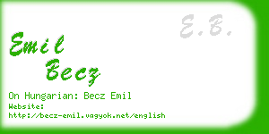 emil becz business card